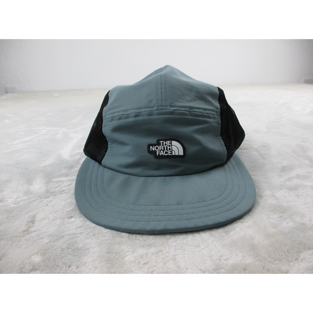 The North Face Soft 5 Panel Hat Cap Mens OSFA Gray Mesh Adjustable Mountains*